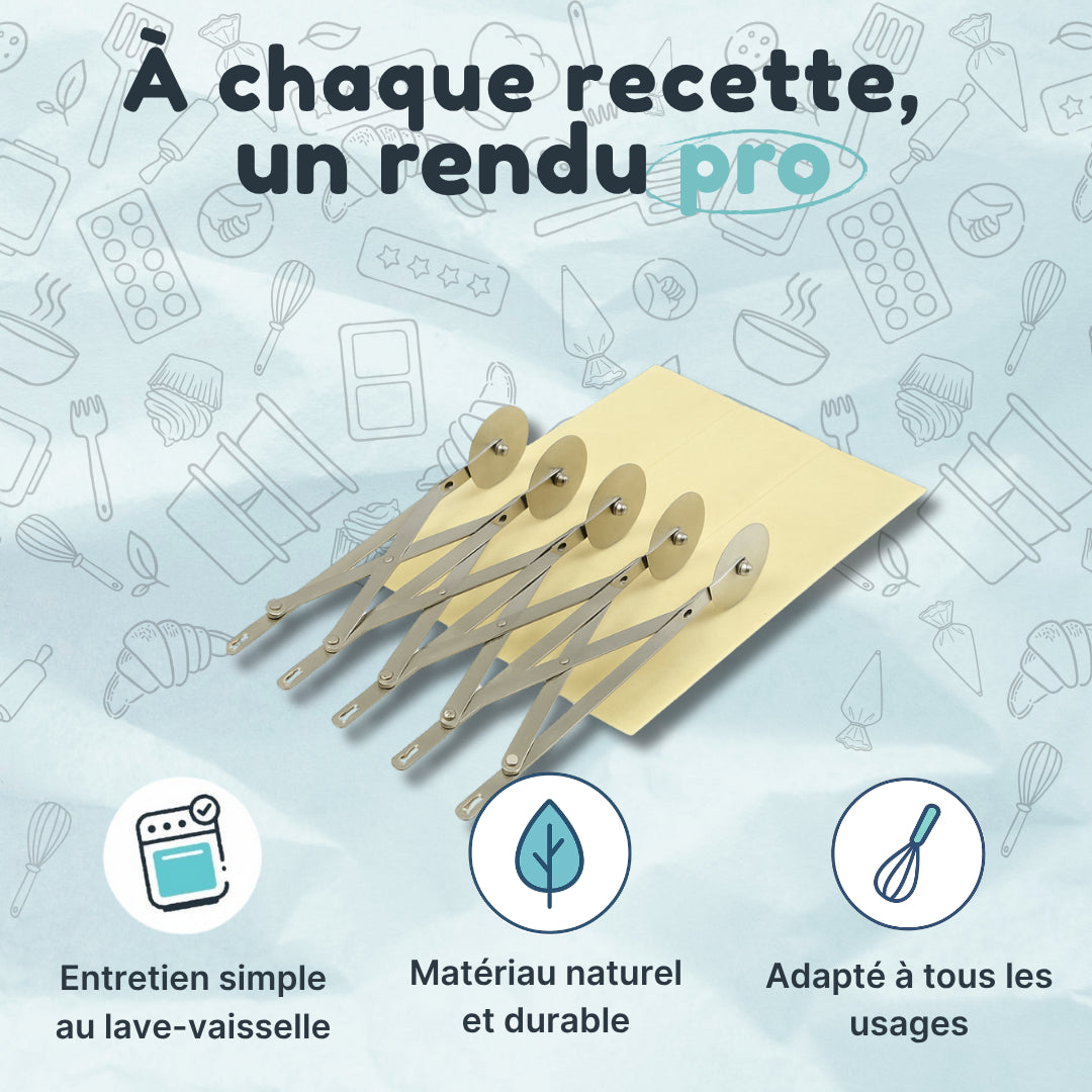 Règle de découpe extensible pour pâte