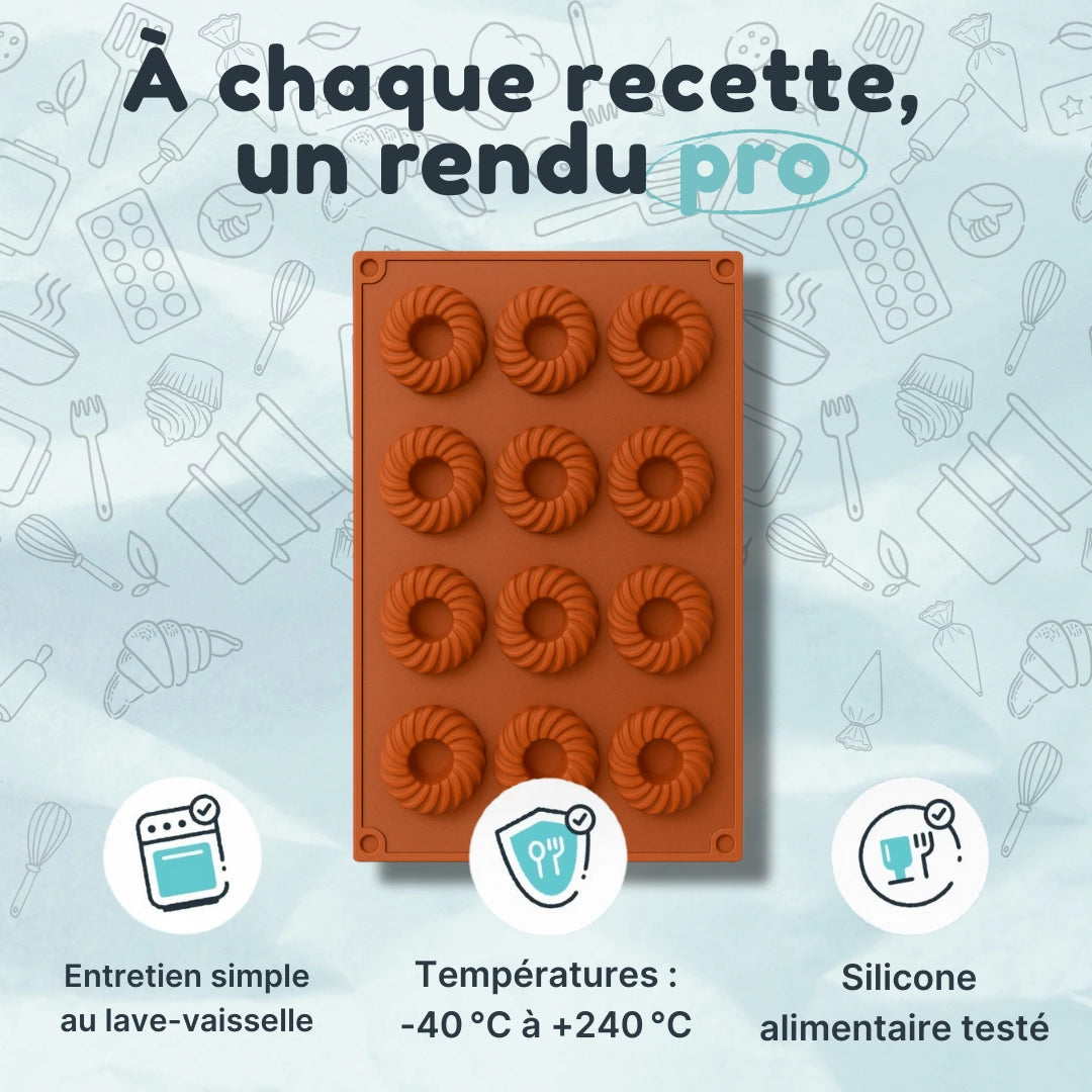 Moule Silicone Couronne Spirale