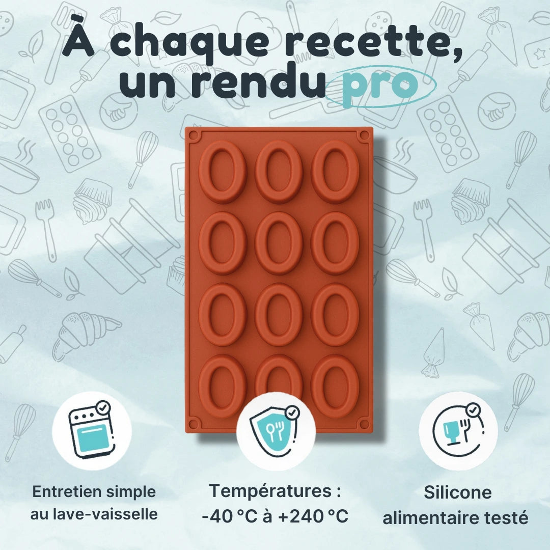 Moule Silicone Ovales Lisses