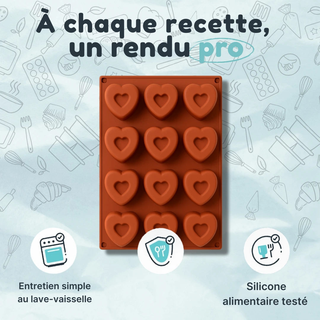 Moule Silicone Cœurs Creux