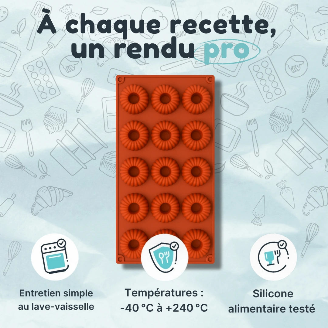 Moule Silicone Mini Couronnes Spirales