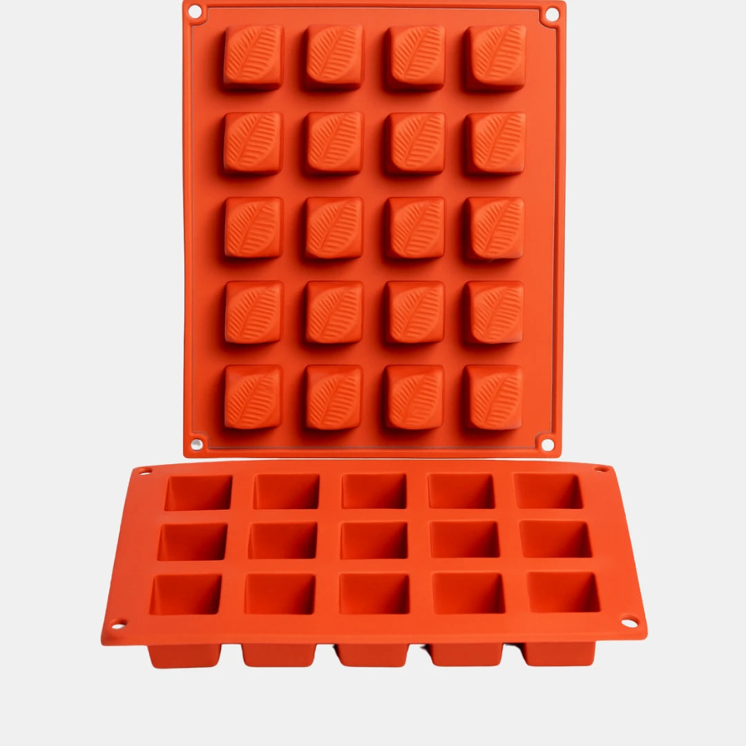Moule Silicone Carrés Feuillés
