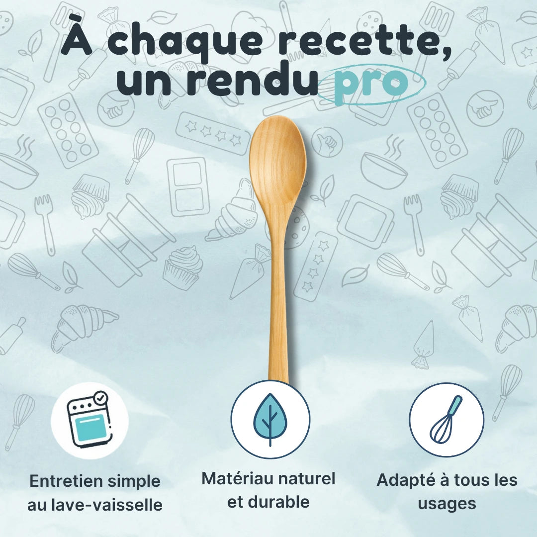 Grande cuillère en bois avec manche long