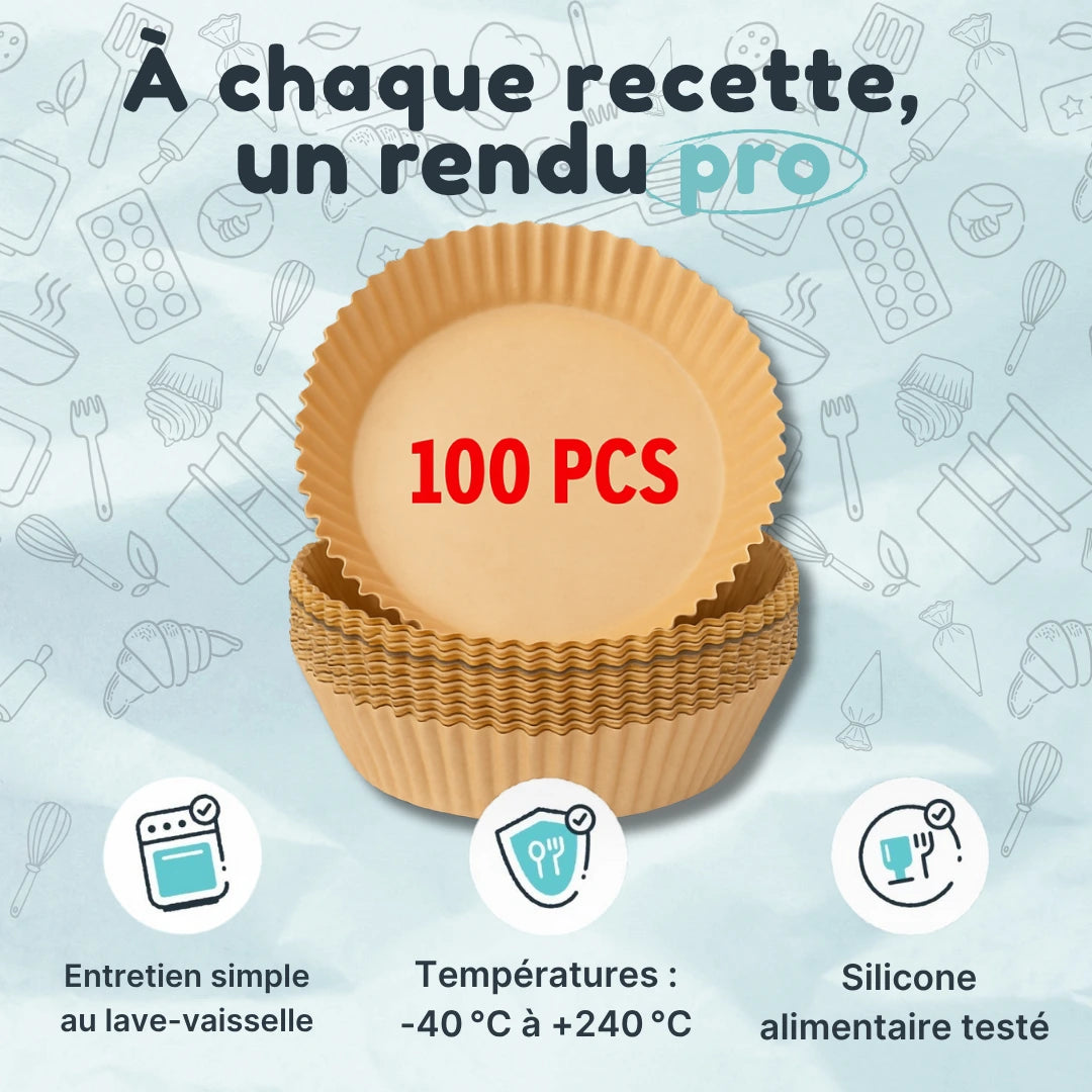 100 caissettes à muffins en papier kraft