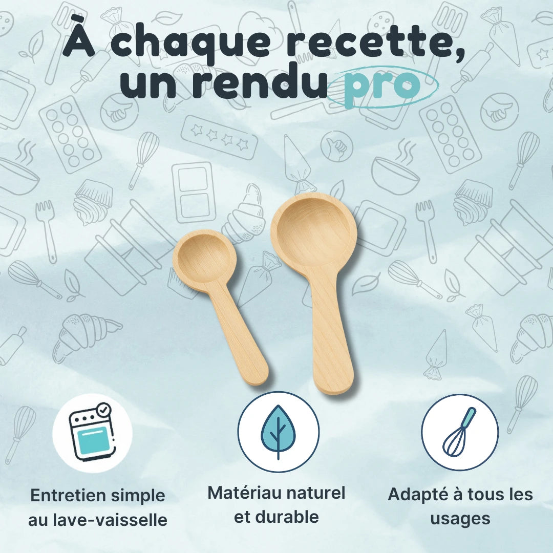 Cuillères en bois pour mesure (Set de 2)