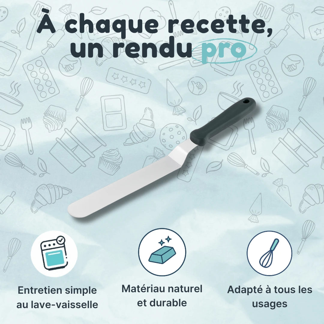 Spatule en inox pour décoration de gâteaux
