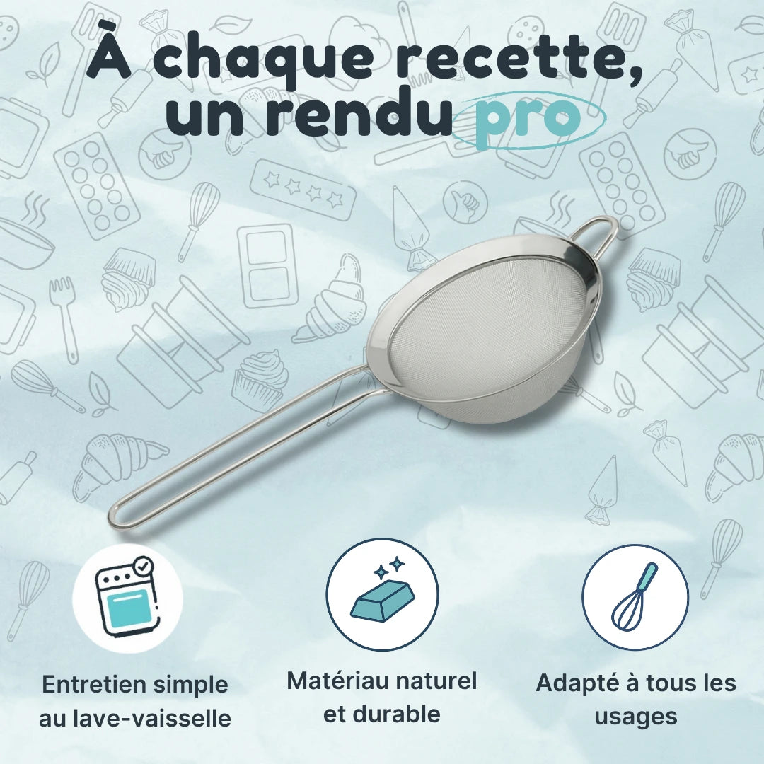Tamis en inox pour farine et sucre