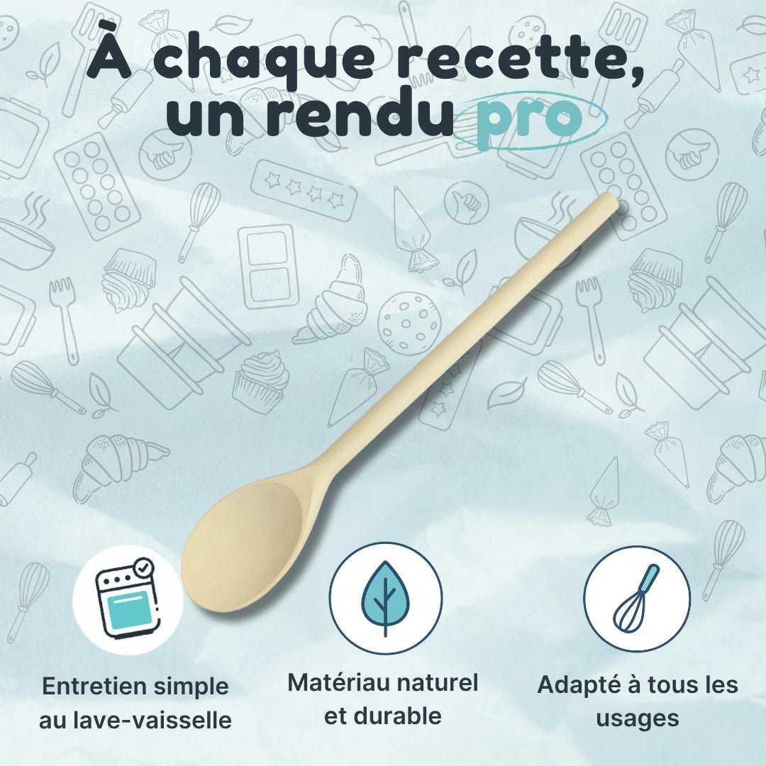 Cuillère en bois blanche